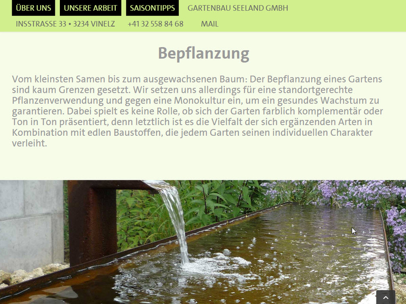 gartenbau seeland GmbH Websitebild