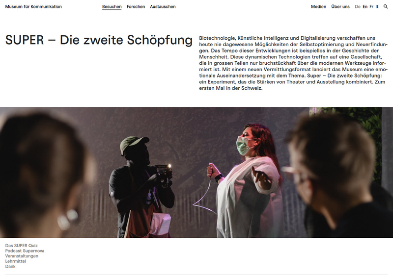 Museum für Kommunikation Homepagebild