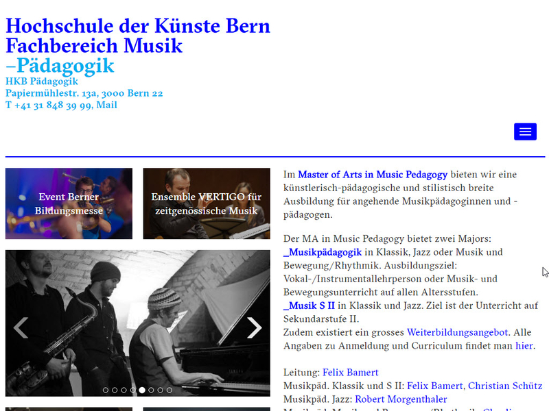 HKB Musik Websitebild