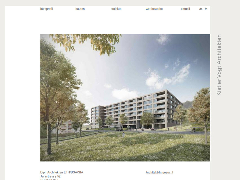 Kistler Vogt Architekten Homepagebild