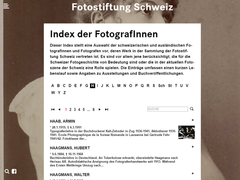 Schweizerische Fotostiftung Websitebild