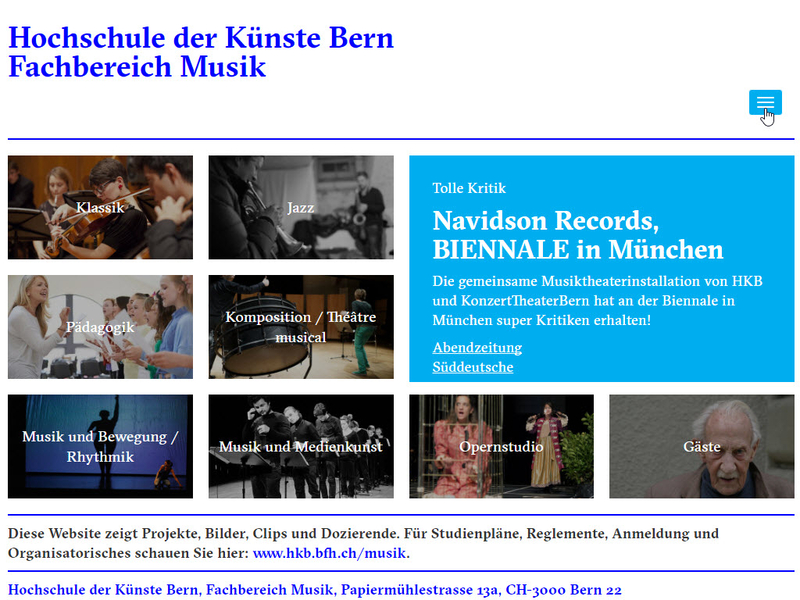 HKB Musik Homepage